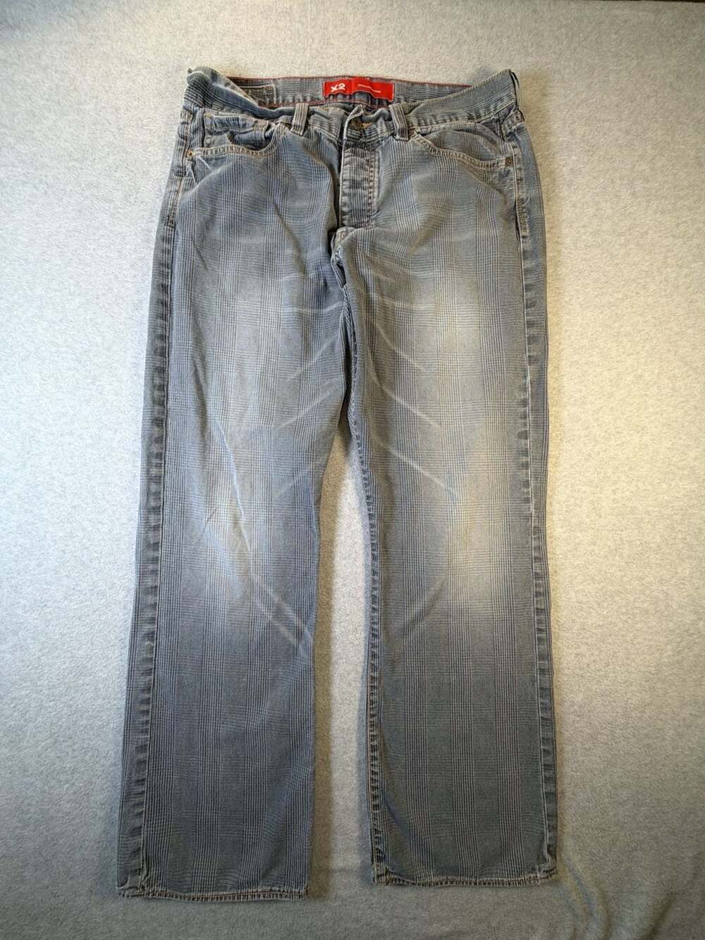 X2 Denim Laboratory Vintage 2000s Y2K Prince of Wales Plaid Print Jeans